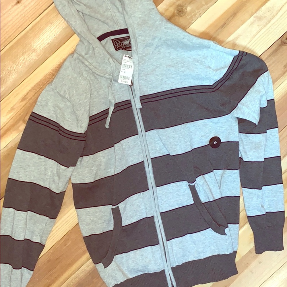 Retrofit Sweater Zip Up Hoodie